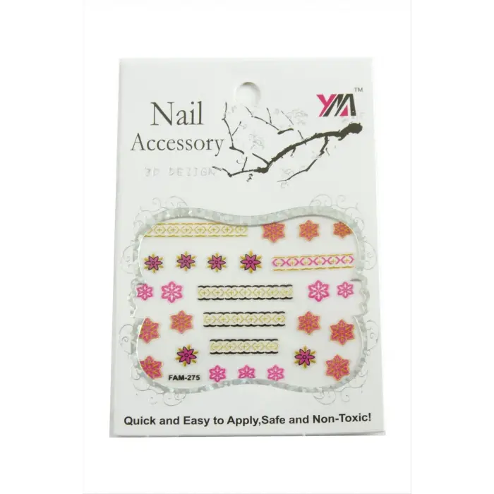 Çiçek Tırnak Aksesuarı Tattoo Sticker