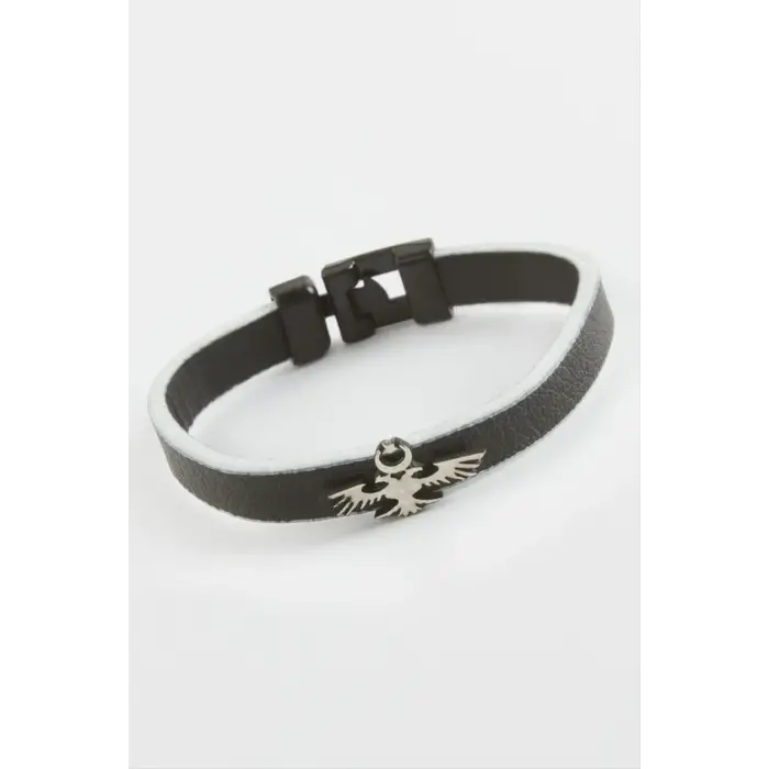 Çift Başlı Kartal Kaliteli Suni Deri Bileklik