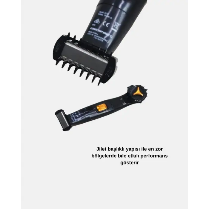 Çift Başlıklı Şarjlı Tıraş Makinesi – Sinek Kaydı Performans, Yıkanabilir Başlık, Taşınabilir Tasarım