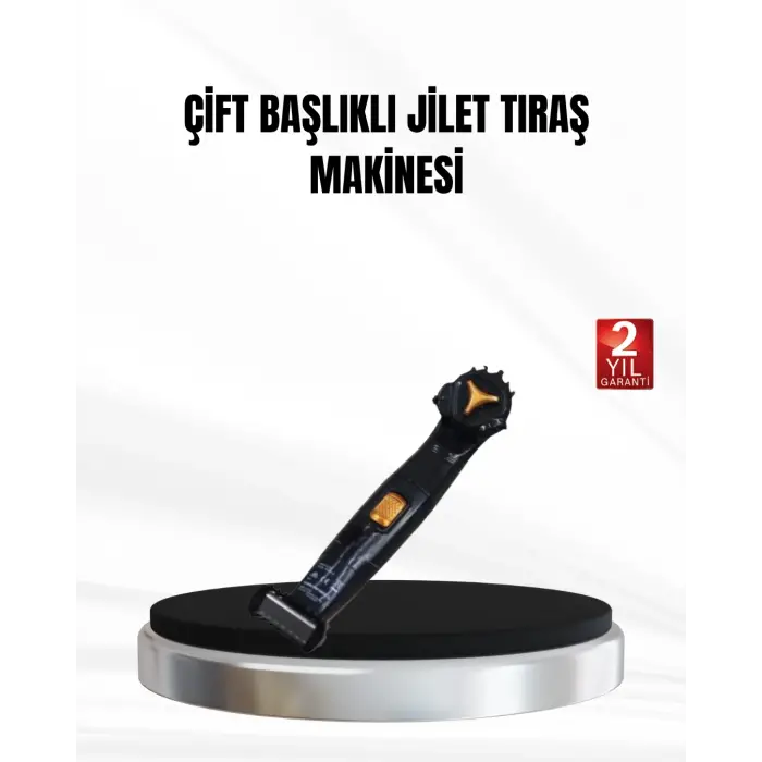 Çift Başlıklı, Sinek Kaydı Tıraş Makinesi, Su Geçirmez ve Şarjlı