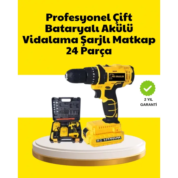 Çift Bataryalı 12V Akülü Matkap | 10 mm Metal, 20 mm Ahşap Delme Kapasitesi