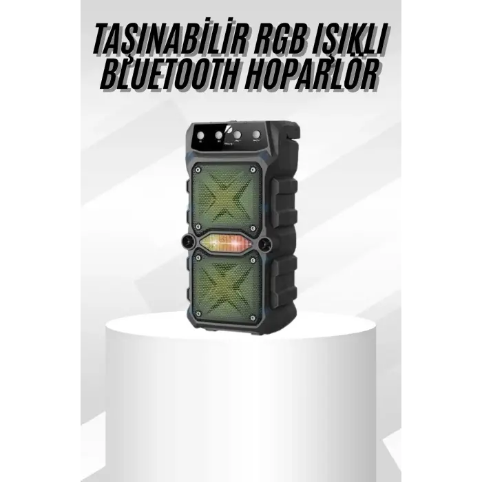 Çift Çıkışlı Güçlü Bataryalı Kablosuz Yüksek Ses Kaliteli Bluetooth Hoparlör