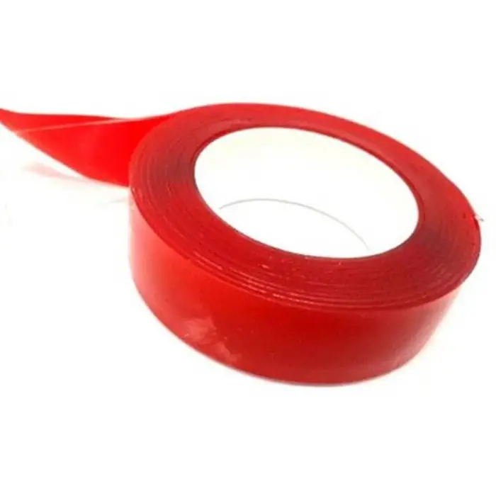 Çift Taraflı Akrilik Silikonize Bant 18 mm x 2 metre Kırmızı VHB (336336)