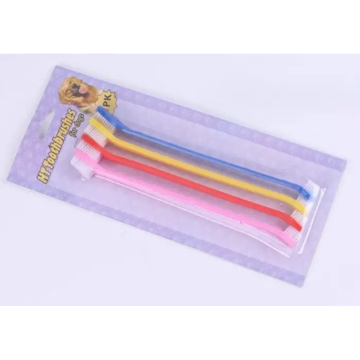 Çift Taraflı Hayvan Diş Fırçası 4 lü set