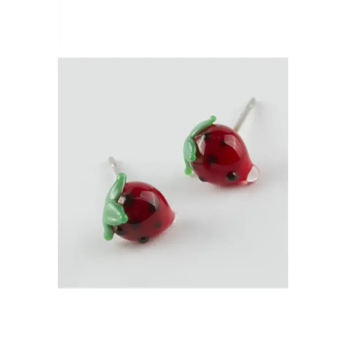 Çilek Cam Küpe