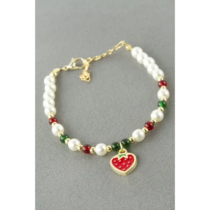 Çilek İnci Boncuk Bileklik