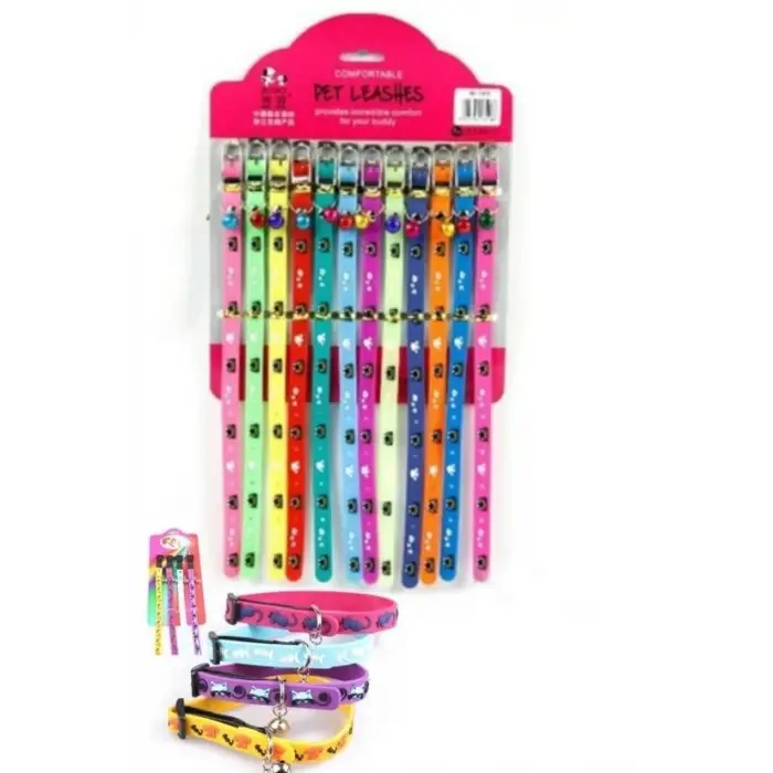 Çıngıraklı Zilli Sevimli Renkli Slikon Kedi Köpek Boyun Tasması - 1 Adet Stokta Olan Gönderilir