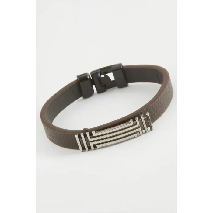 Çizgili Kaliteli Suni Deri Bileklik