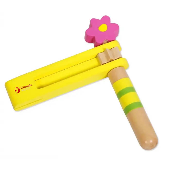 Classic World Sarı Ahşap Kastanet-Şak Şak