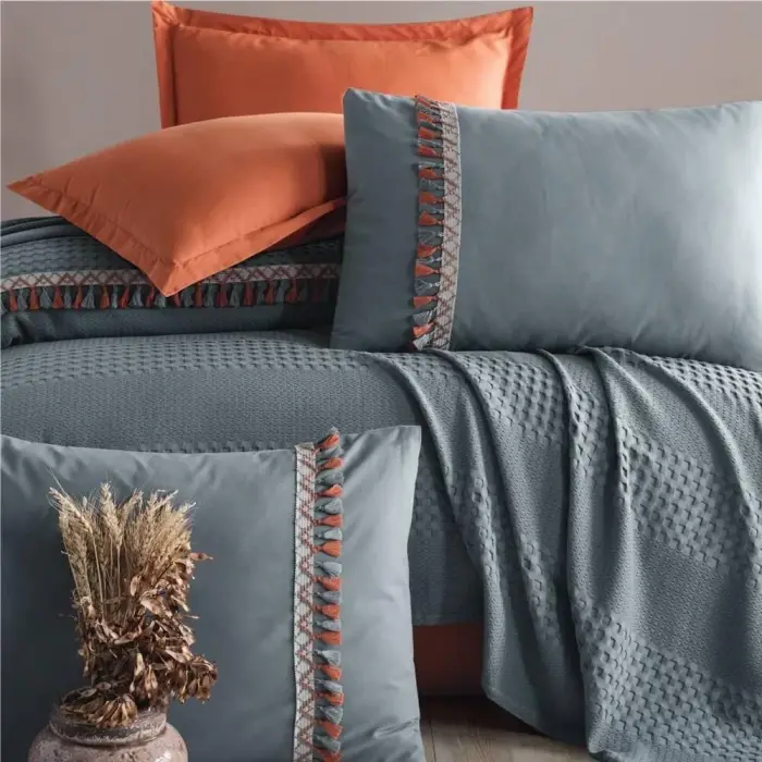 Clasy Pike Takımı Çift Kişilik Bohemline V1 Gri