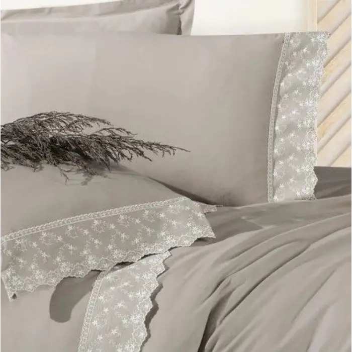 Clasy Ranforce Nevresim Takımı Çift Kişilik Britta V5 Bej