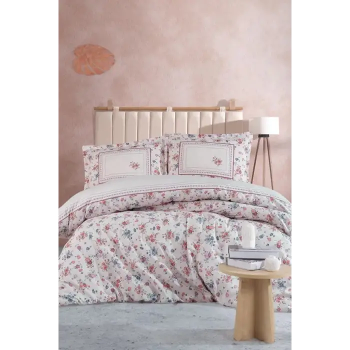 Clasy Ranforce Nevresim Takımı Çift Kişilik Visam V1 Kiremit