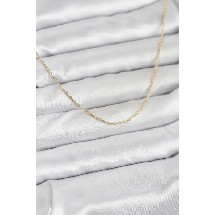 CM 14K Gold Renk Burgu Model 60 cm Kadın Kolye