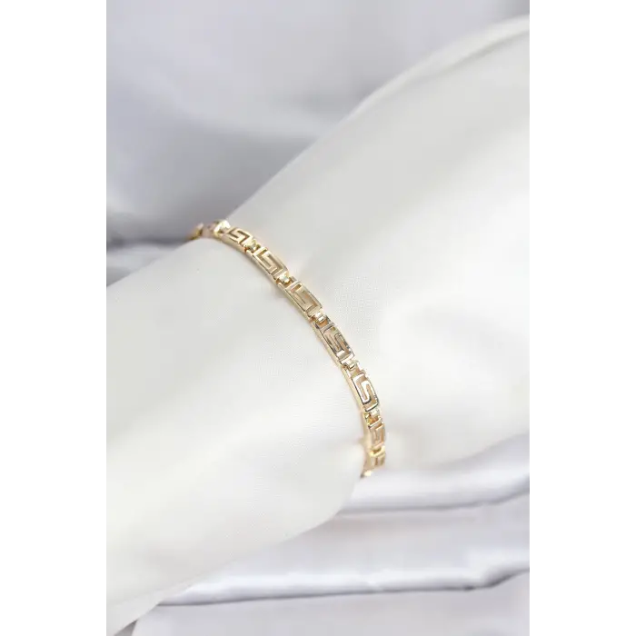 CM 14K Gold Renk Geometrik Model Kadın Bileklik