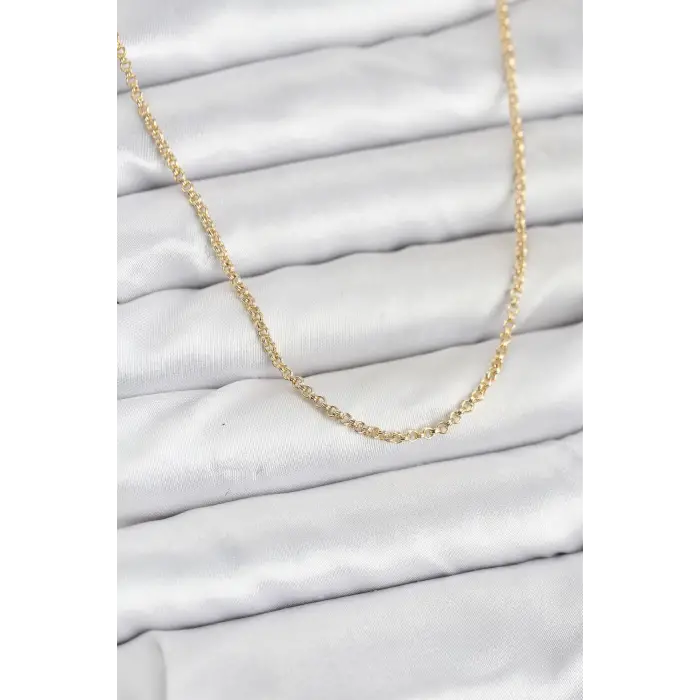 CM 14K Gold Renk Halka Model 60 cm Kadın Kolye