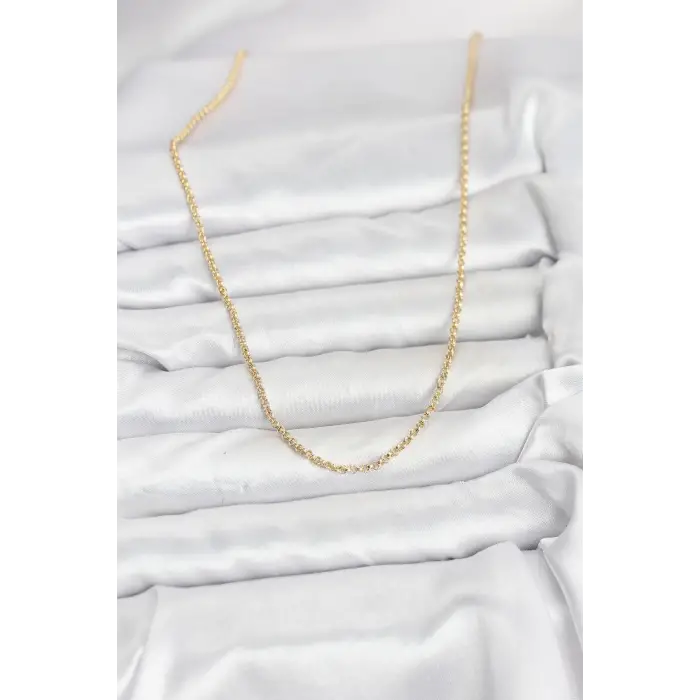 CM 14K Gold Renk Halka Model 60 cm Kadın Kolye