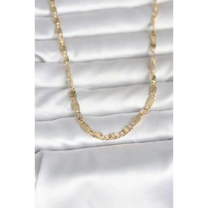 CM 14K Gold Renk Lazer Model 45 cm Kadın Kolye