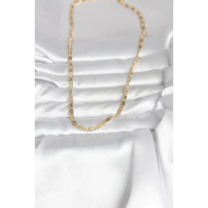 CM 14K Gold Renk Lazer Model 45 cm Kadın Kolye