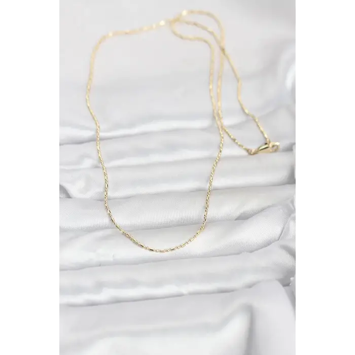 CM 14K Gold Renk Parçalı Topçuk Model 60 cm Kadın Kolye
