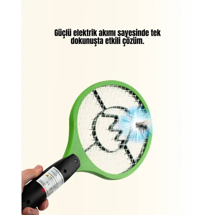 Çocuk ve Evcil Hayvan Dostu Elektrikli Sinek Raketi | Güvenli Kullanım