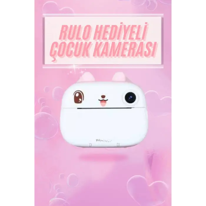 Çocuklar İçin Özel Fotoğraf Makinesi Farklı Desen Seçenekli 3 Adet Rulo