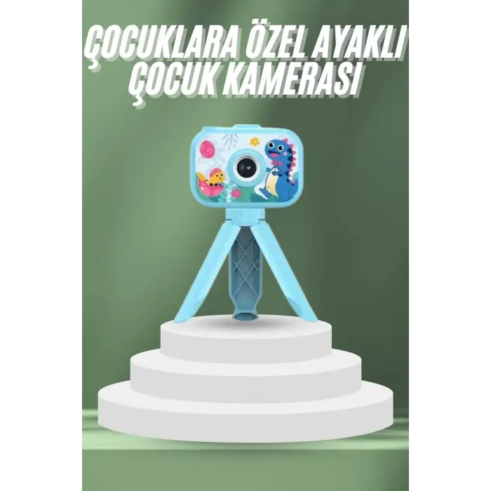 Çocuklara Özel Ayaklı Mini Fotoğraf Makinesi Dijital LCD Ekran