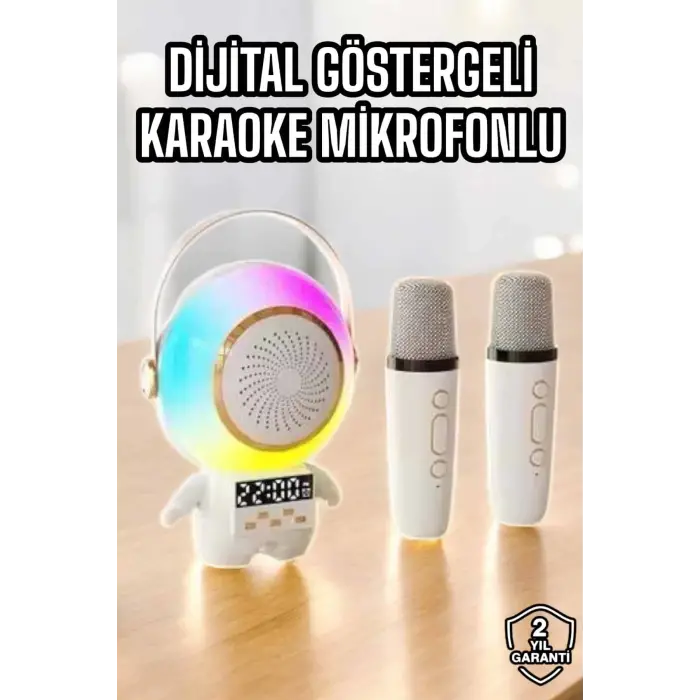 Çocuklara Özel Kablosuz Bluetooth Bağlantılı Karaoke Mikrofon