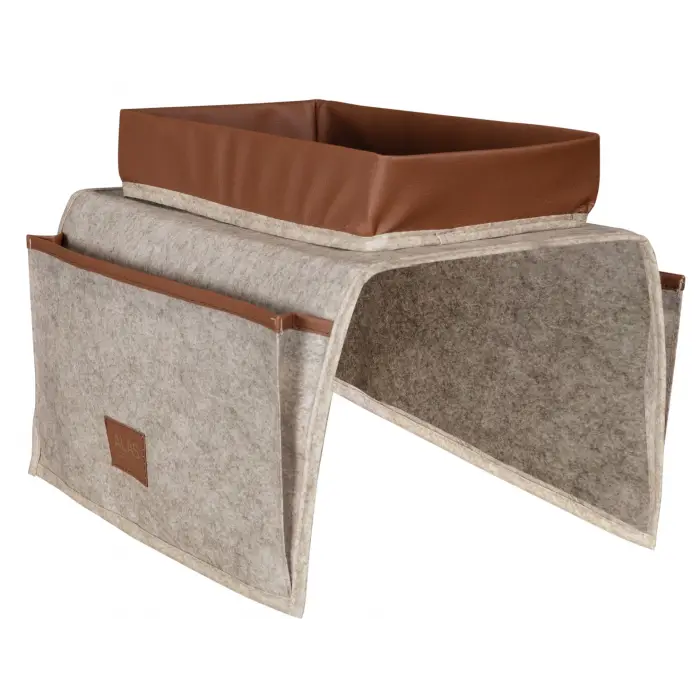 Çok Amaçlı Deri Şeritli Cepli Koltuk Kenarı Düzenleyici 03938