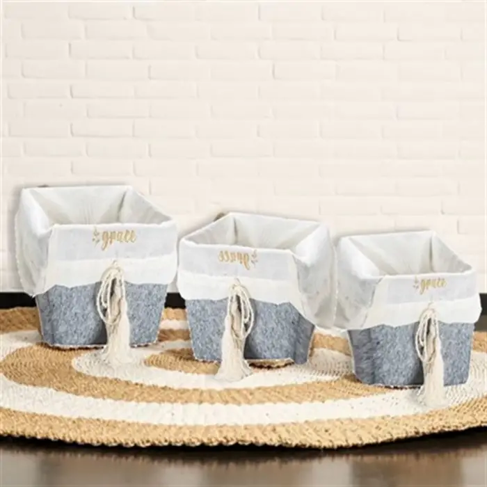 Çok Amaçlı Saklama Organizer Kutu Kare Keçe Sepet (mega) - 03419