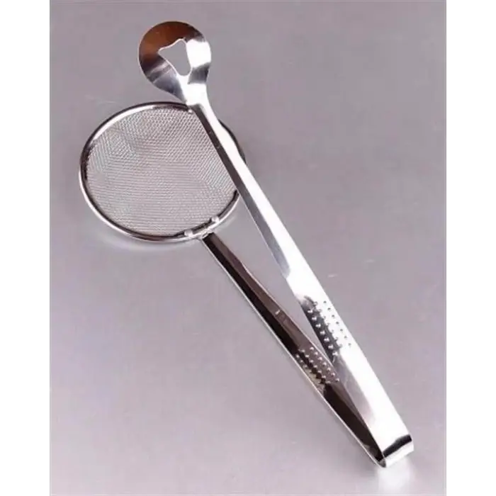 Çok Amaçlı Süzgeçli Paslanmaz Metal Haşlama Ve Kızartma Maşası