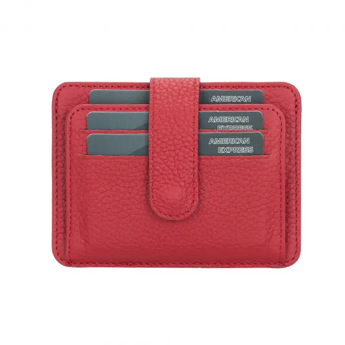 Çok Bölmeli Slim Deri Kartlık BLW019 ERC2 Kırmızı