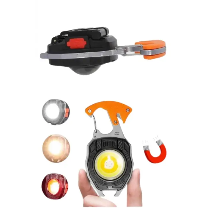 Çok İşlevli Acil Durum Işığı Usb Şarjlı Cep Feneri 7 Farklı Mod