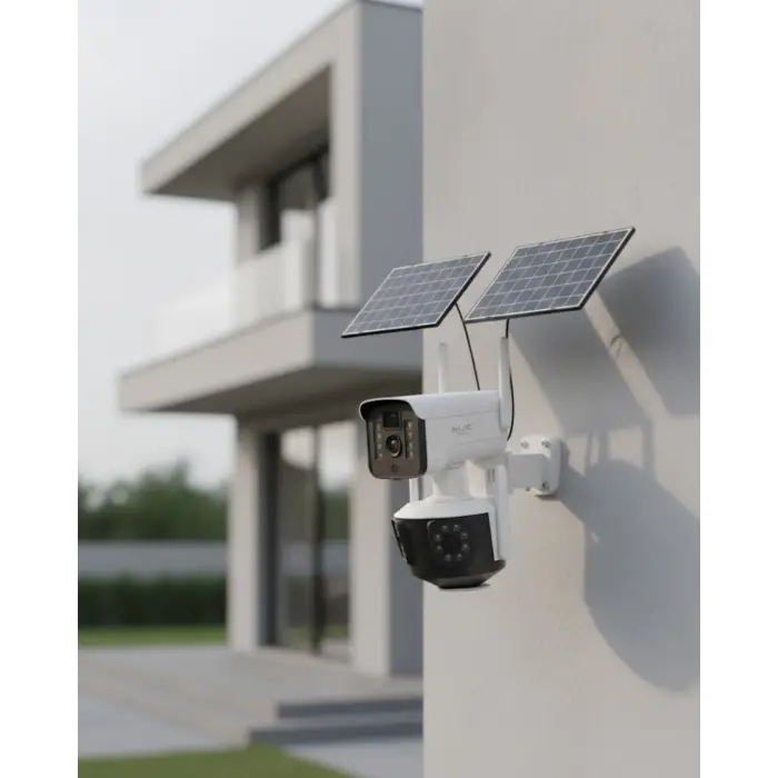 Çoklu Lensli 9MP Solar IP Kamera Uzaktan İzleme ve Alarm Bildirimli