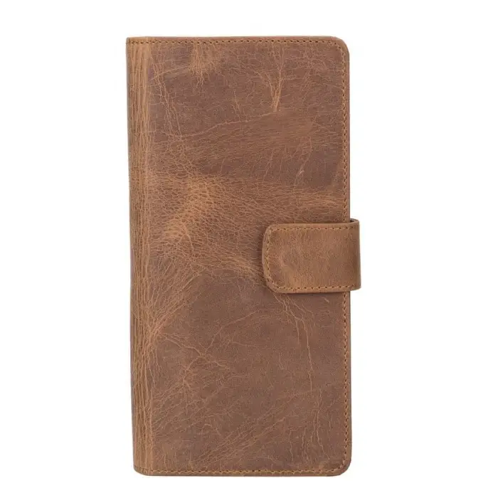 Coppet 6.7 inch Uyumlu Deri Kartlıklı Kılıf G6 Taba