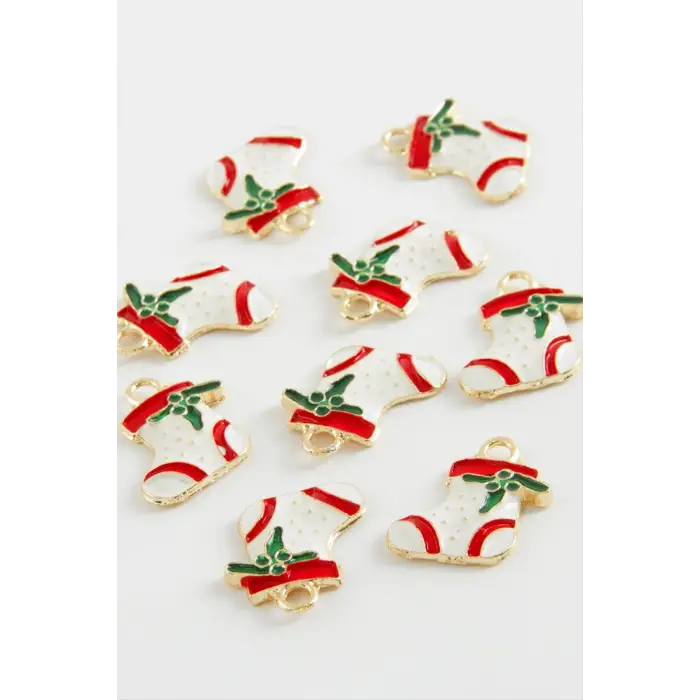 Çorap Yılbaşı Mineli Kolye Ucu 1 Adet