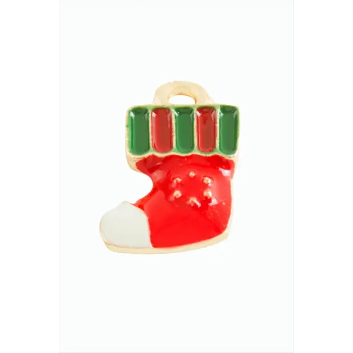 Çorap Yılbaşı Mineli Kolye Ucu 1 Adet