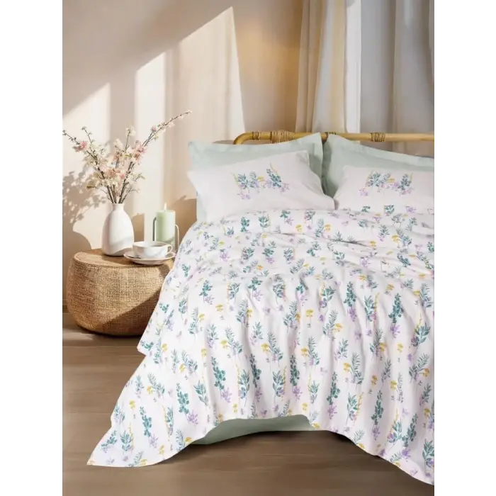 Cotton Box Estiva Çift Kişilik Pike Takımı Twig Mint