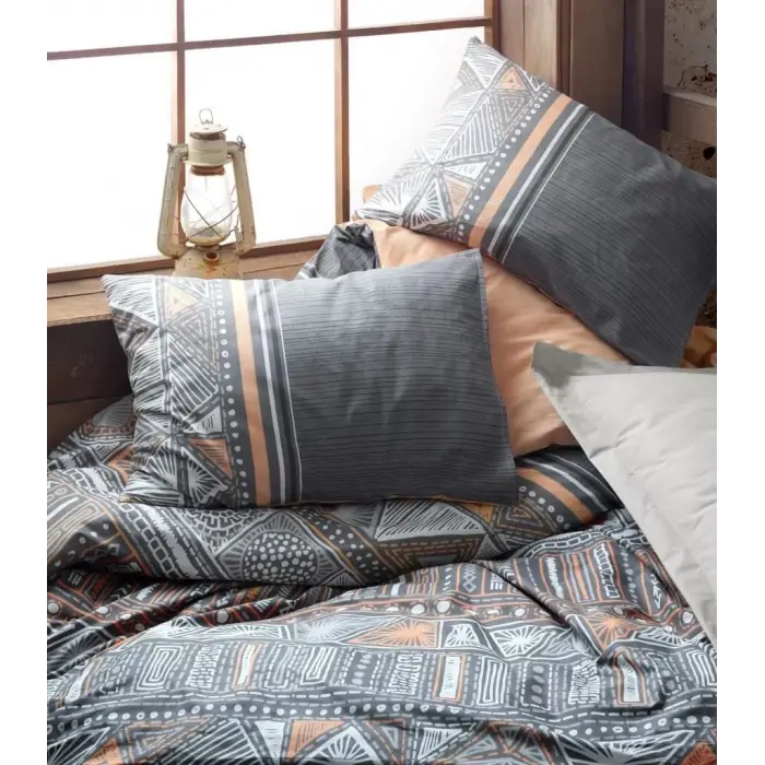 Cotton Box Etnich Nevresim Takımı Çift Kişilik Adiel Gri