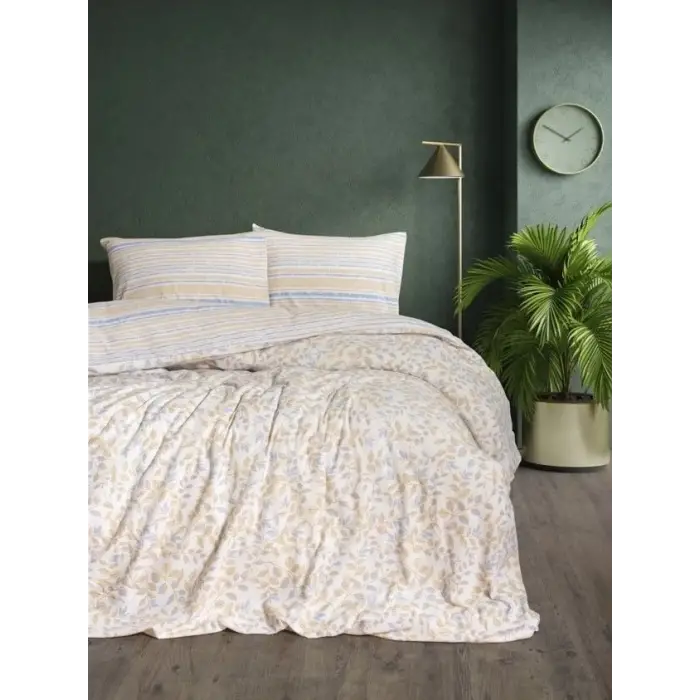 Cotton Box Flanel Nevresim Takımı Tek Kişilik Roof Mavi