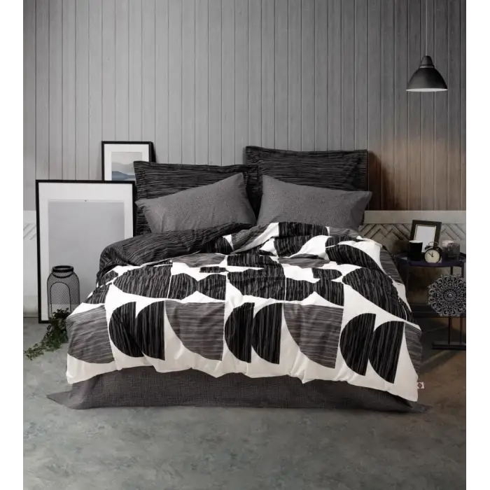 Cotton Box Modern Çift Kişilik Nevresim Takımı Niko Antrasit