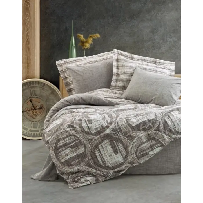 Cotton Box Modern Çift Kişilik Nevresim Takımı Root Vizon
