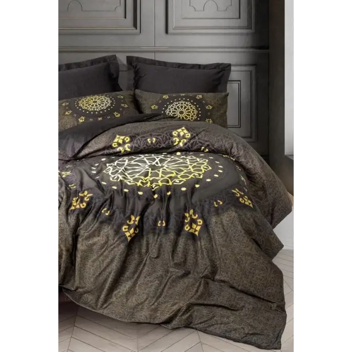 Cotton Box Palace Saten Çift Kişilik Nevresim Takımı Togay Antrasit