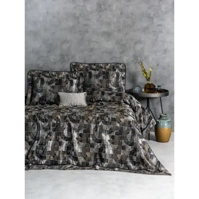 Cotton Box Smart Çift Kişilik Yatak Örtüsü Milan Kahve