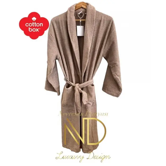 Cotton Box Tek Bornoz Bej