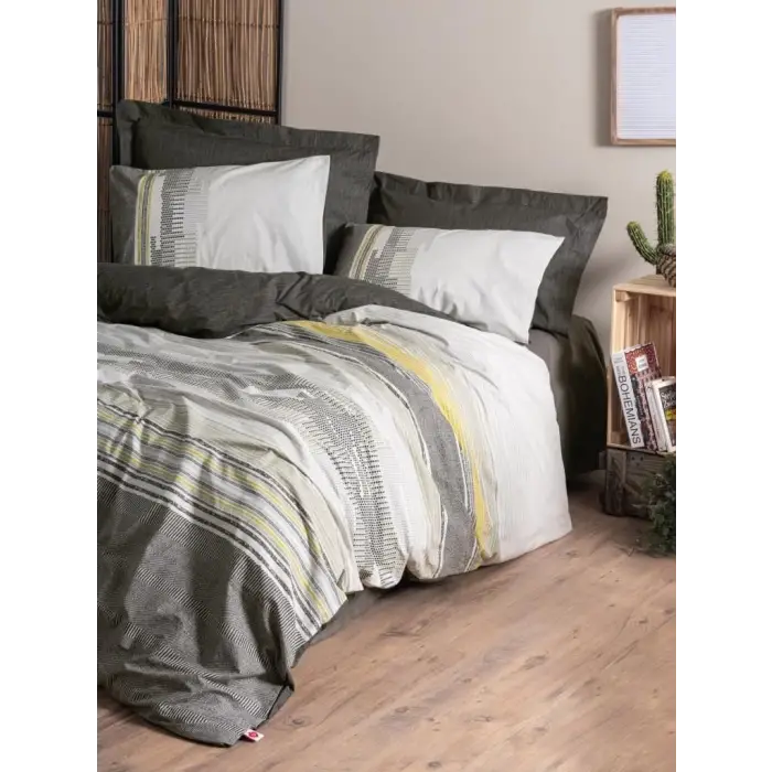 Cotton Box Toprak Çift Kişilik Nevresim Takımı Taron Vizon