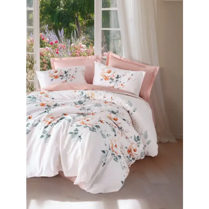 Cotton Box Verna Pudra Saten Nevresim Takımı Çift Kişilik