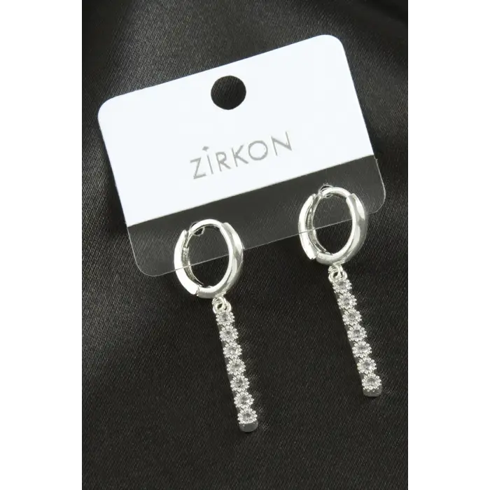 Çubuk Zirkon Taşlı Küpe