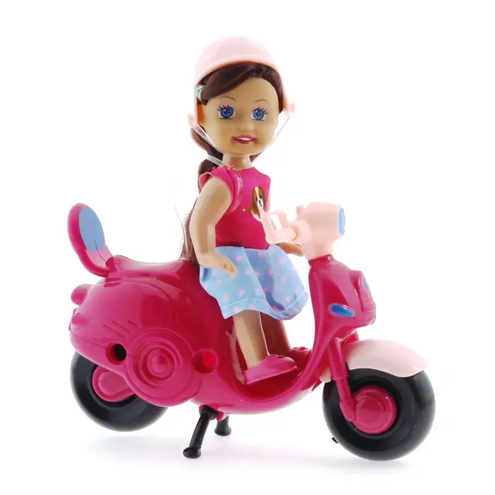 Cute Doll Mini Bebek ve Mor Vespa
