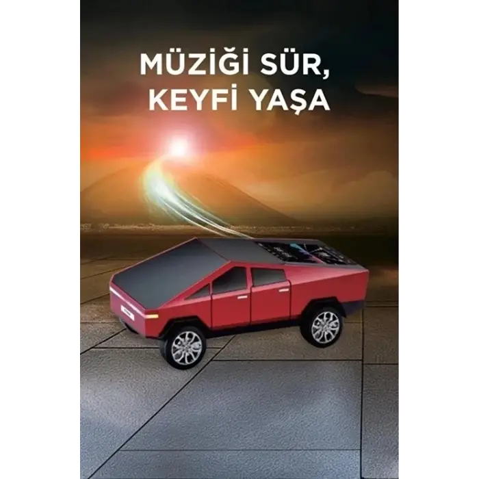 D68 Cyber Model Araba Tasarımlı Bluetooth Hoparlör 15w Güçlü Ses Rgb Led /tws/usb Kırmızı