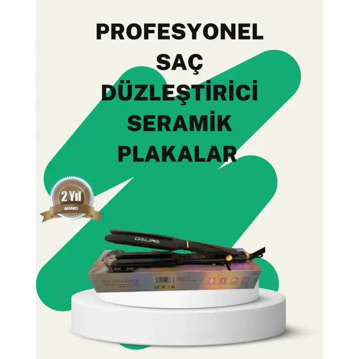 Daling Profesyonel Saç Düzleştirici Seramik Yüzey Tüm Saç Tipleri İçin